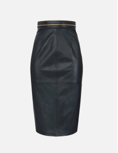 Elisabetta Franchi designer leather skirt premium style