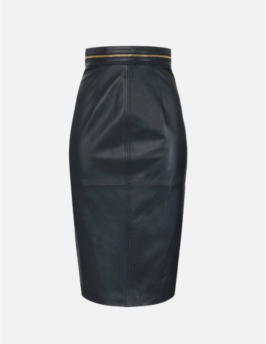 Elisabetta Franchi designer leather skirt premium style