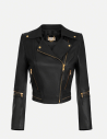Elisabetta Franchi women leather biker jacket fashion