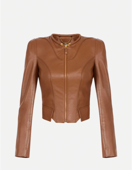 Elisabetta Franchi veste cuir femme luxe élégante
