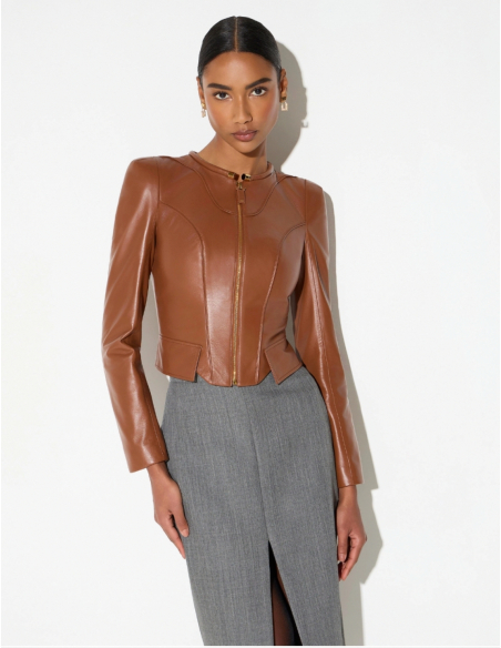 Elisabetta Franchi veste cuir chic femme haut de gamme