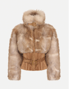Elisabetta Franchi faux fur bustier jacket women