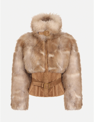 Elisabetta Franchi faux fur bustier jacket women