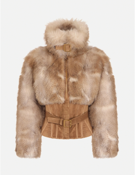 Elisabetta Franchi faux fur bustier jacket women
