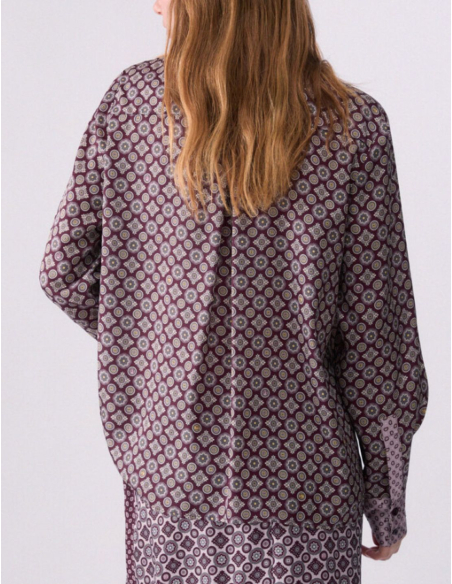 Liu Jo purple geometric print shirt women