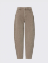 Liu Jo pantalon ballon femme beige avec micro strass