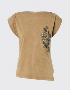 Liu Jo embroidered jersey top women luxury