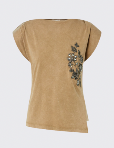 Liu Jo top manches courtes femme détails brodés