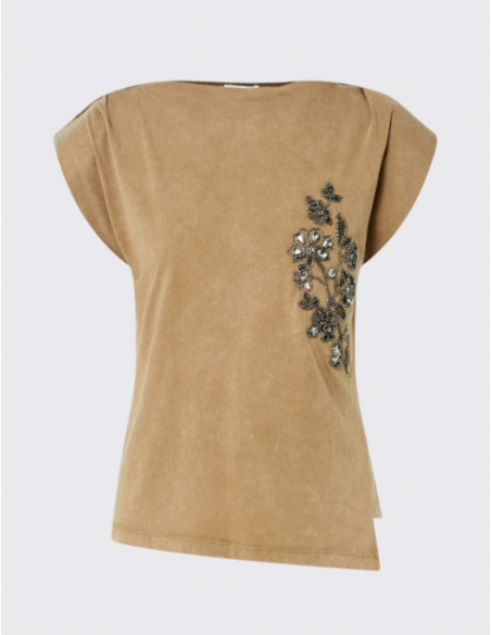 Liu Jo embroidered jersey top women luxury