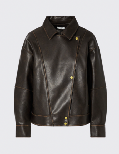 bomber cuir enduit liu jo nice