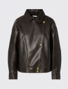 bomber cuir enduit liu jo nice