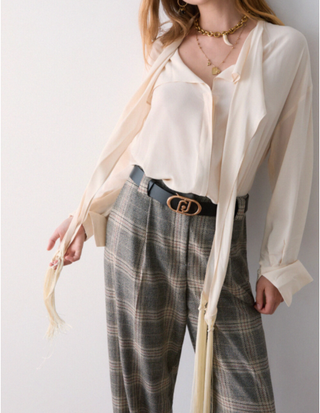 Liu Jo elegant women's scarf blouse premium