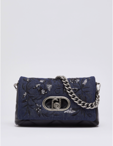 Liu Jo LaPuffy embroidered denim bag women luxury
