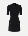 Elisabetta Franchi black knit mini dress luxury