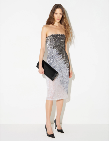 Elisabetta Franchi robe soirée métallisée élégante