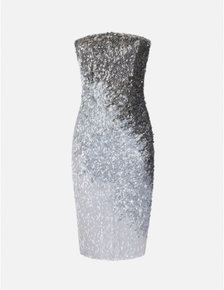 Elisabetta Franchi robe tulle métallisé femme luxe