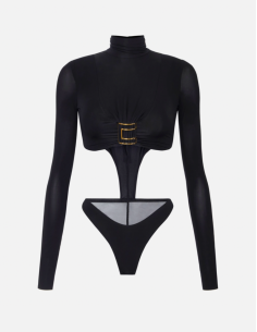 Elisabetta Franchi jersey bodysuit women jewel logo