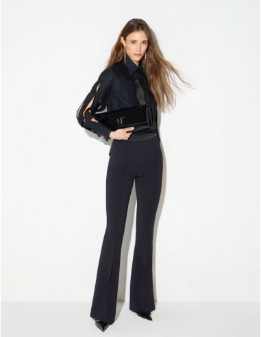 Elisabetta Franchi cotton shirt with bow tie designer