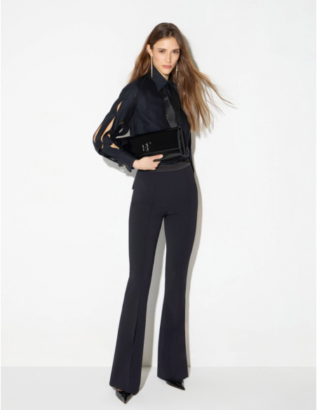 Elisabetta Franchi cotton shirt with bow tie designer