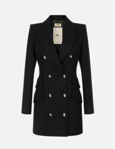 Elisabetta Franchi double crepe coat women luxury