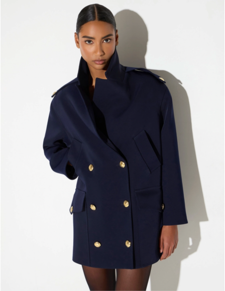 Elisabetta Franchi blue peacoat women designer