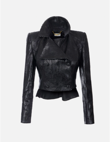 Elisabetta Franchi scale leather jacket women luxury