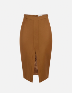 Elisabetta Franchi gabardine jewel horsebit skirt women