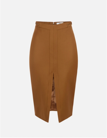 Elisabetta Franchi jupe gabardine mors bijoux femme luxe