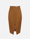Elisabetta Franchi gabardine jewel horsebit skirt women