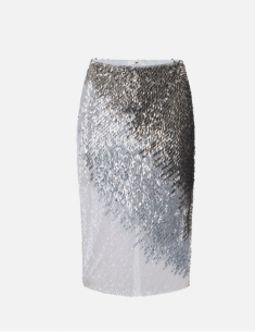 Elisabetta Franchi metallic tulle skirt women luxury