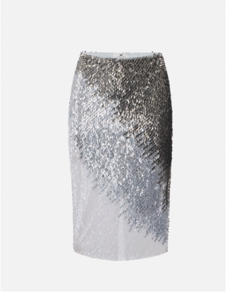 Elisabetta Franchi metallic tulle skirt women luxury