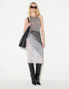 Elisabetta Franchi metallic tulle skirt women luxury 2