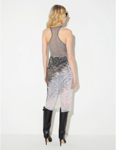 Elisabetta Franchi sheer tulle skirt women fashion