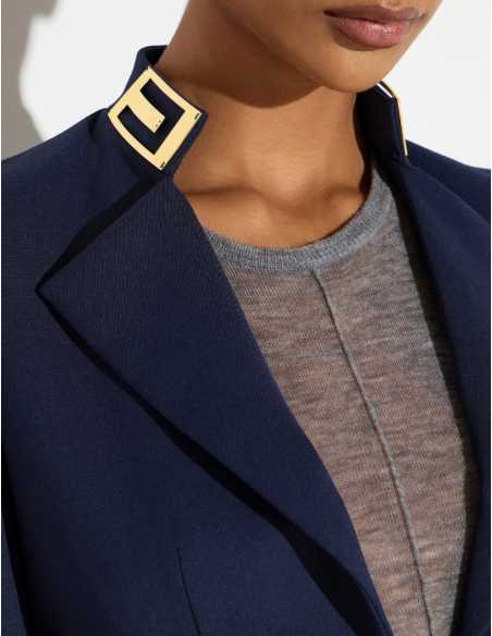 Elisabetta Franchi veste bleu marine femme élégance moderne