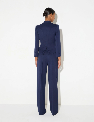 ELISABETTA FRANCHI Blue Jacket with Jewel...