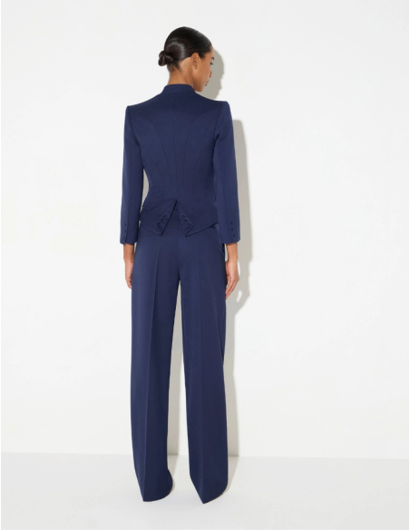 Elisabetta Franchi Italian designer wool blend trousers