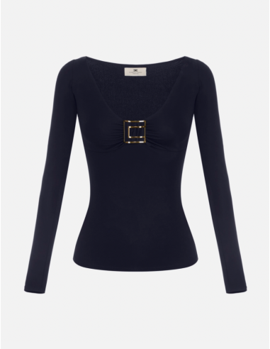 Elisabetta Franchi jersey sweater jewel logo women