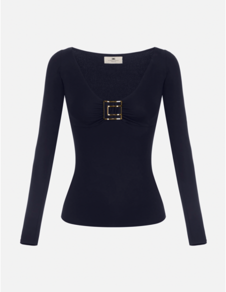 Elisabetta Franchi jersey sweater jewel logo women