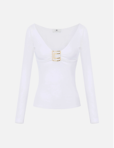Elisabetta Franchi jersey sweater jewel logo women