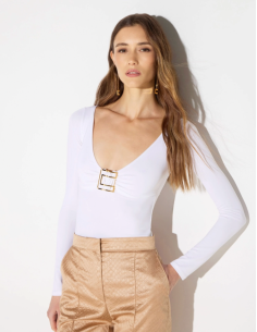 Elisabetta Franchi jersey sweater jewel logo women 2