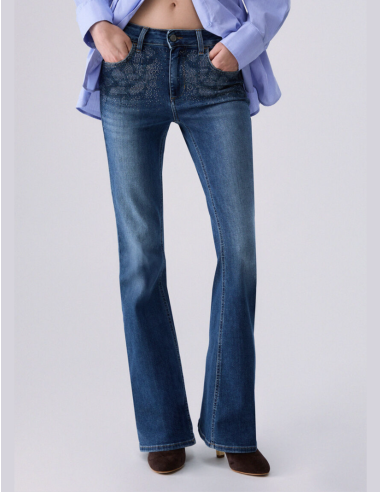 Liu Jo jean bootcut avec strass femme luxe