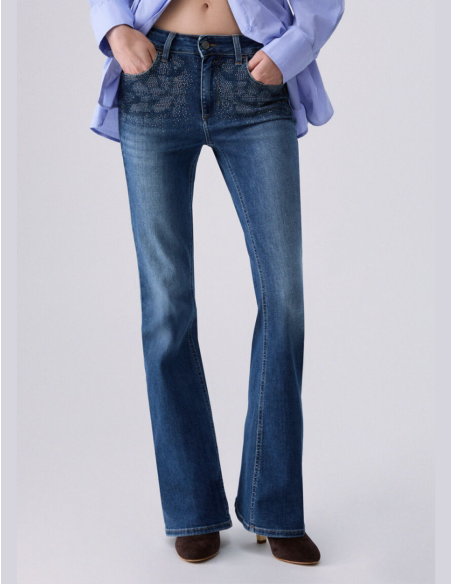 Liu Jo jean bootcut avec strass femme luxe
