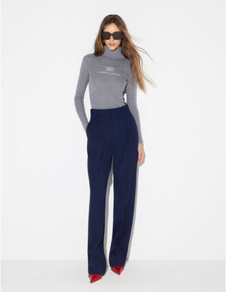 Elisabetta Franchi high waist fluid pants designer