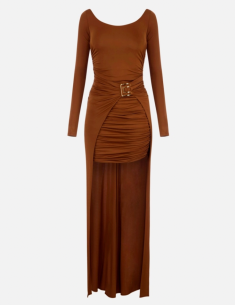 Elisabetta Franchi robe Red Carpet jersey crêpe femme luxe