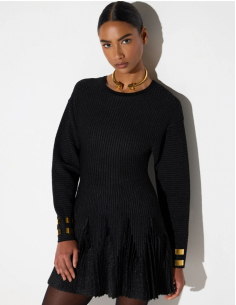 Elisabetta Franchi robe tricot avec ruches femme luxe 2
