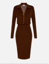 Elisabetta Franchi robe fil de viscose chaîne bijou femme luxe
