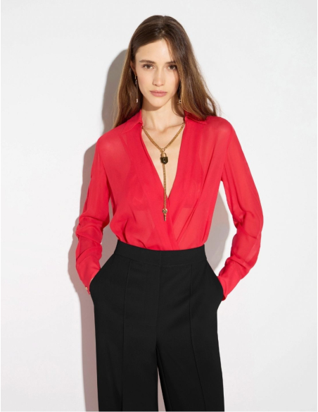 Elisabetta Franchi shirt collar bodysuit women elegant