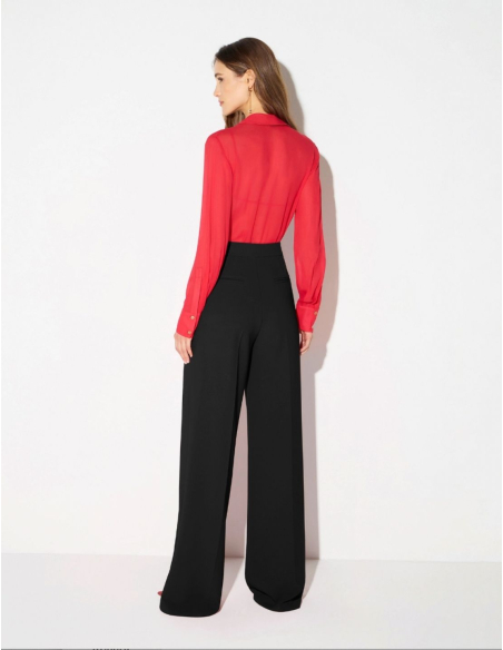 Elisabetta Franchi body manches longues en georgette
