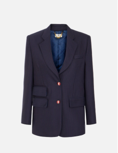 Elisabetta Franchi blazer rayé laine femme luxe