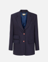 Elisabetta Franchi blazer rayé laine femme luxe